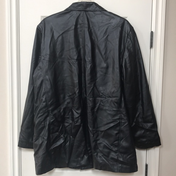 NWOT Sputer synthetic leather 3 button coat.  Sz’s L and 3XL (sku A) - Picture 5 of 10